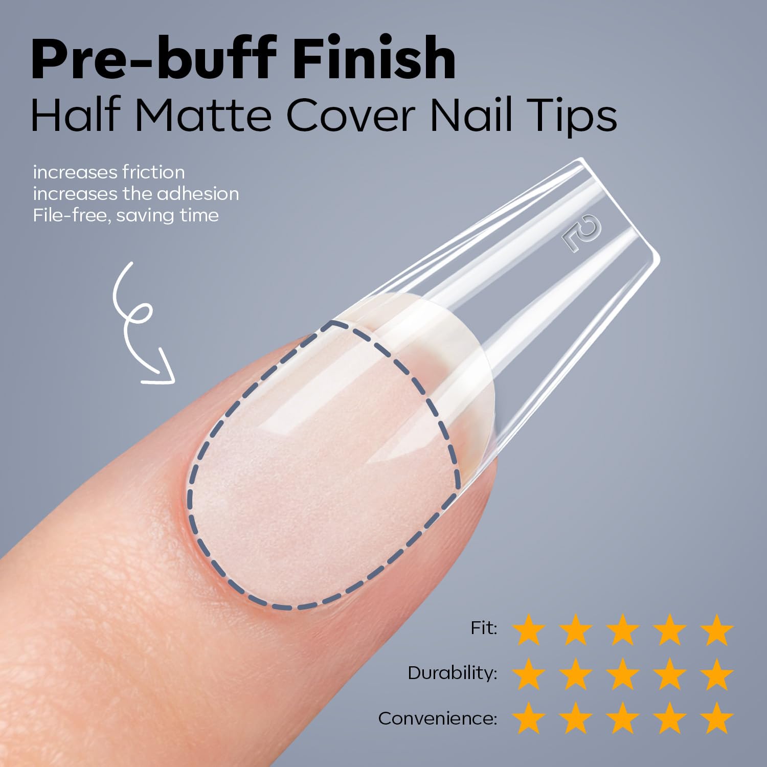 Tips ongles forme cercueil 15 tailles Modelones: ajustement personnalisé.