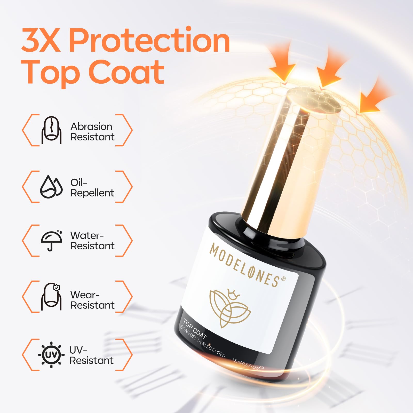 Modelones top coat brillant résistant et facile à nettoyer.