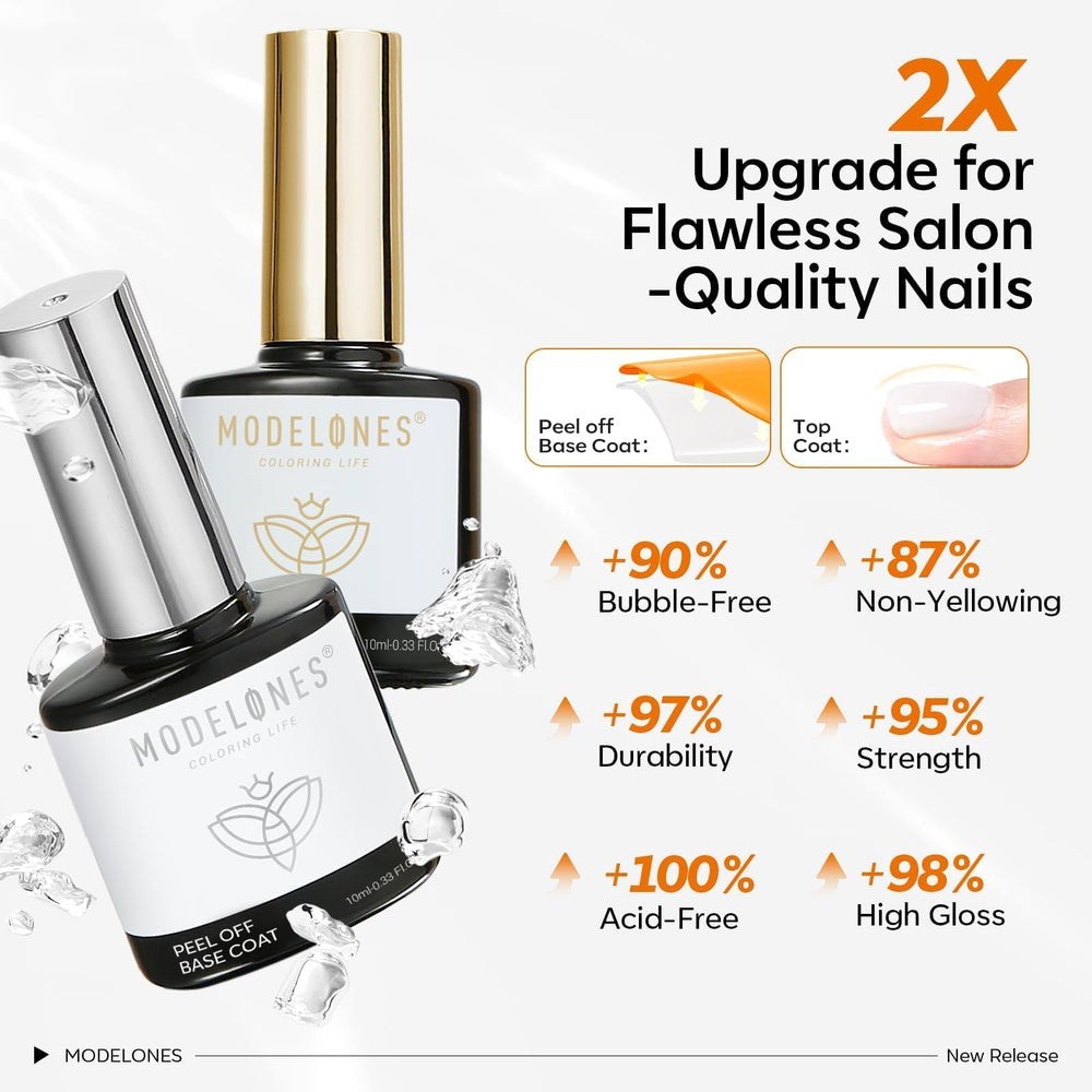 Modelones-top-coat-gel-brillant-sans-essuyage offre une finition durable.
