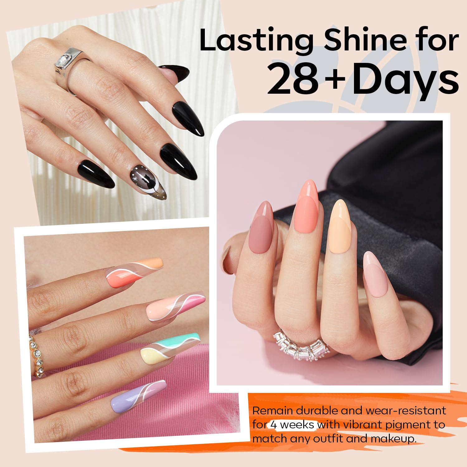 Top coat glitter Modelones: brillance scintillante et tenue durable.