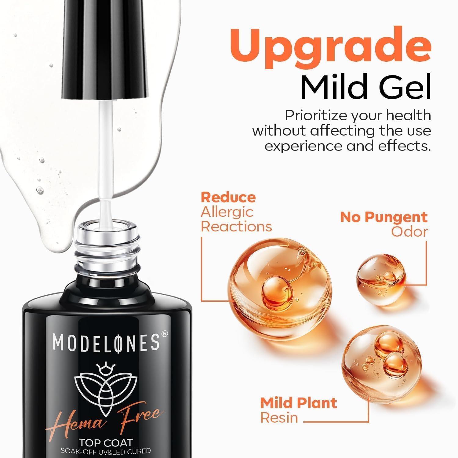 Top gel brillant haute brillance intensifiant la couleur et la brillance.