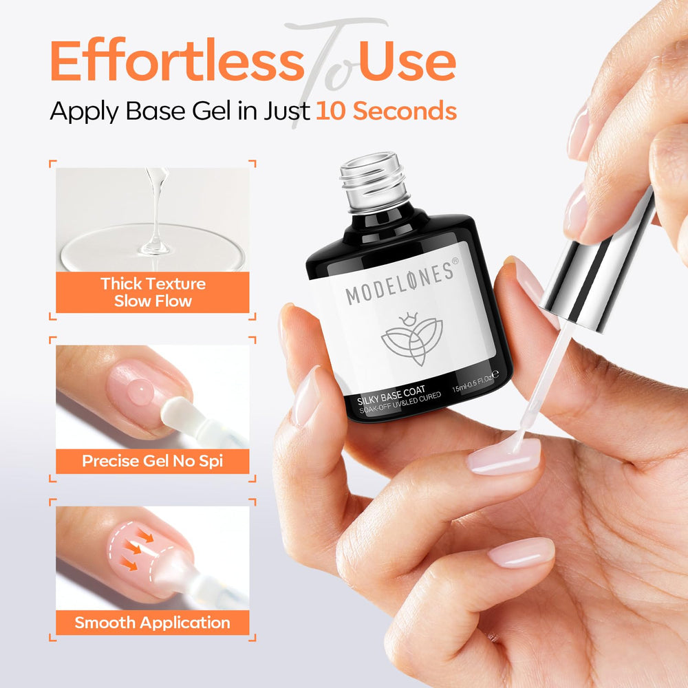 Modelones top coat brillant sans essuyage pour une brillance longue durée.