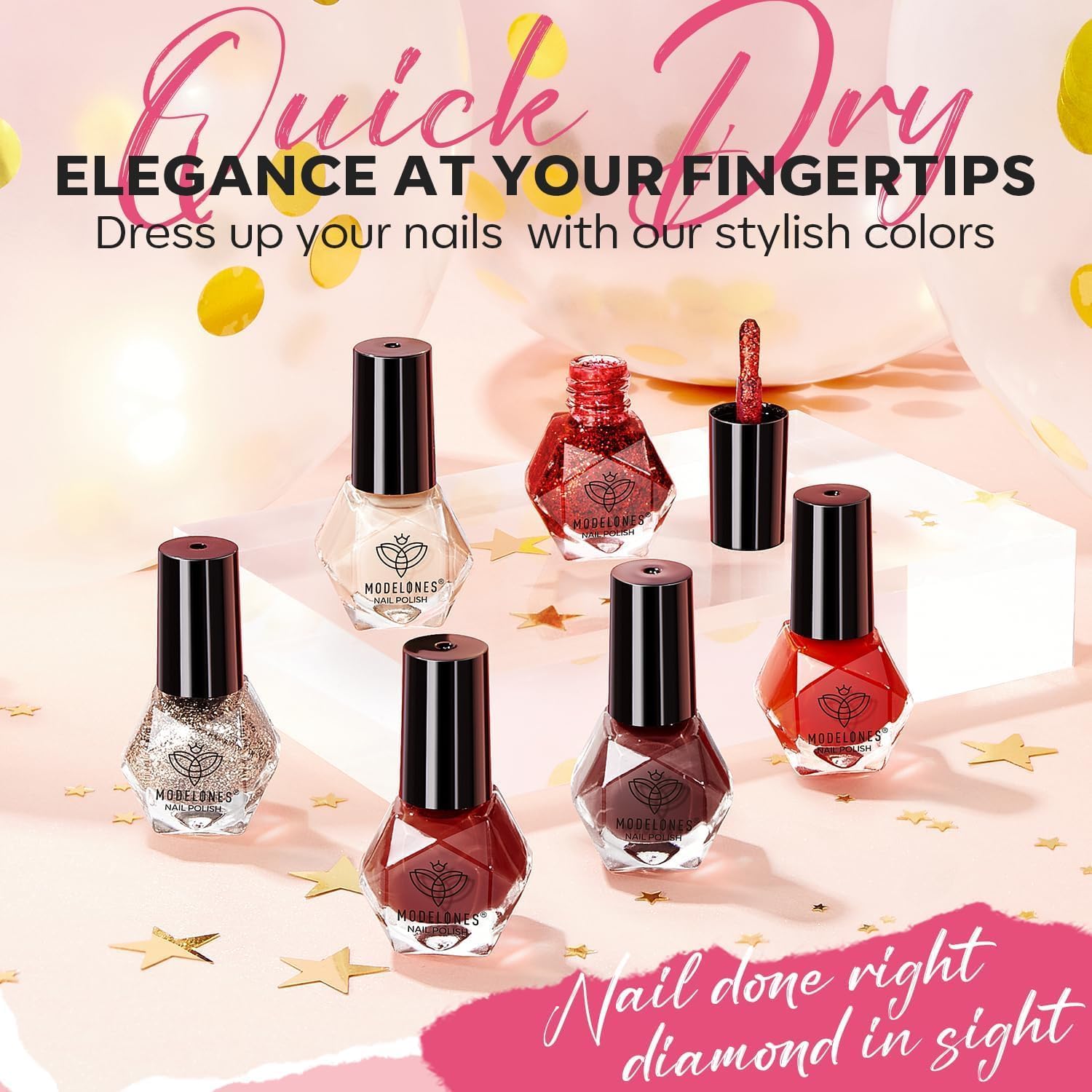Modelones vernis fini brillant longue duree, tenue durable