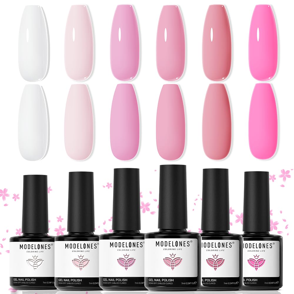 Modelones vernis gel 6 couleurs pour une manucure longue tenue et éclat