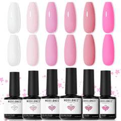 Modelones vernis gel 6 couleurs pour une manucure longue tenue et éclat