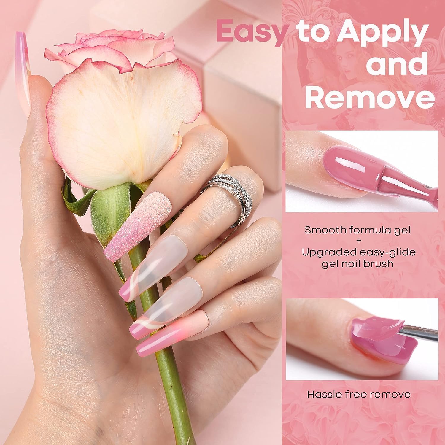 Modelones vernis gel application soak-off facile à retirer sans abîmer les ongles