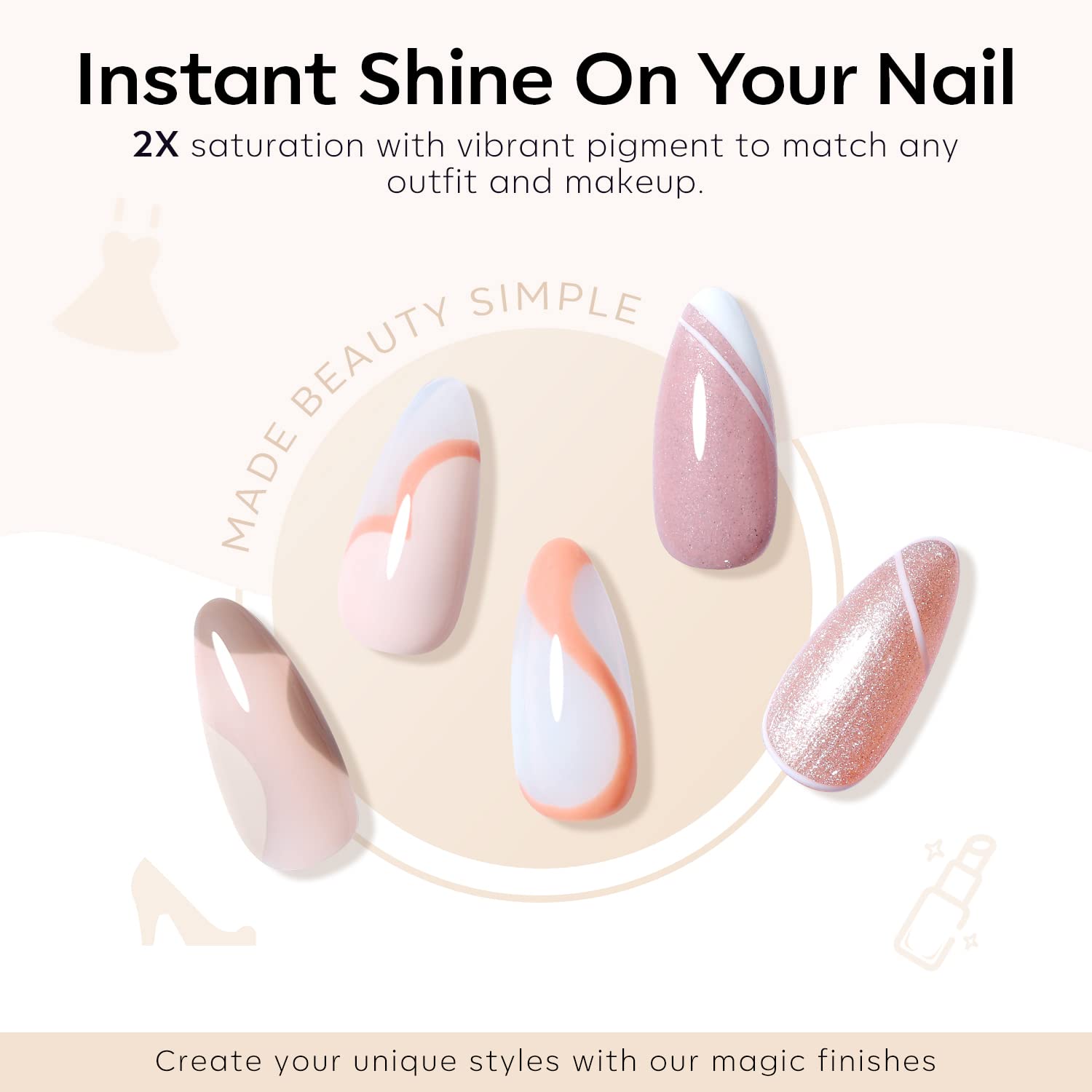 Modelones vernis gel base et top coats inclus – protection et durabilité