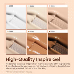 Modelones Gel Vernis beige neutre pour un rendu naturel et polyvalent.