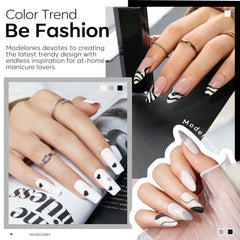 Modelones vernis gel blanc-lait, teinte douce et translucide