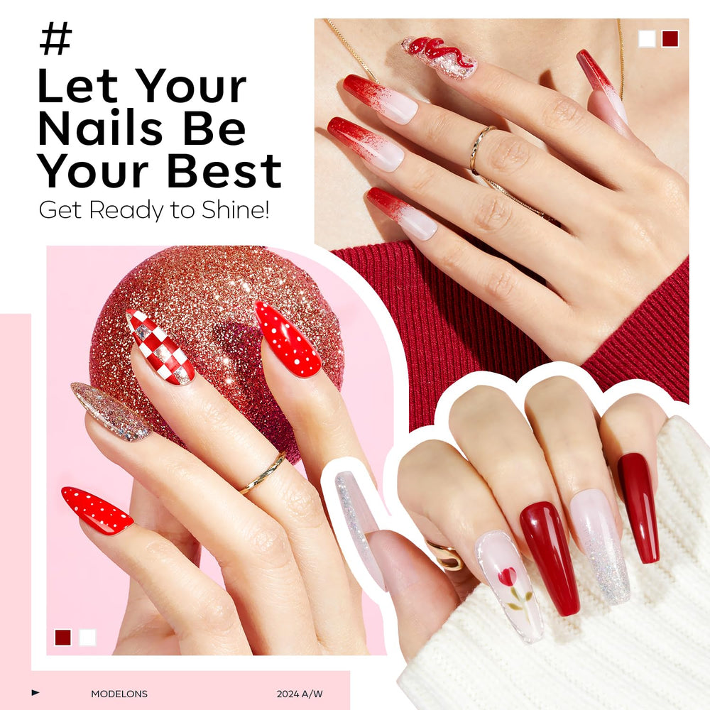 Modelones vernis gel blanc neige pour une manucure lumineuse et nette.