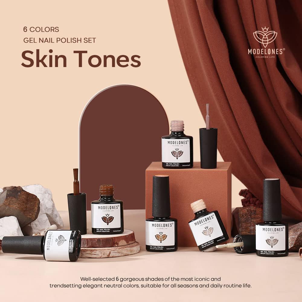 Modelones Gel Vernis brun café pour une teinte gourmande et sophistiquée.