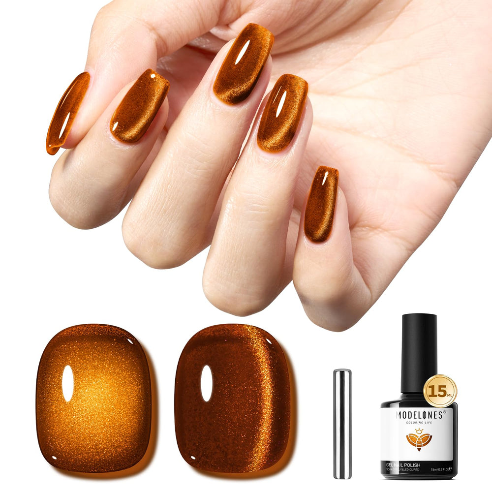Vernis œil-de-chat brun 15 ml Modelones: brillance captivante.