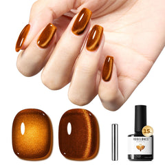 Vernis œil-de-chat brun 15 ml Modelones: brillance captivante.