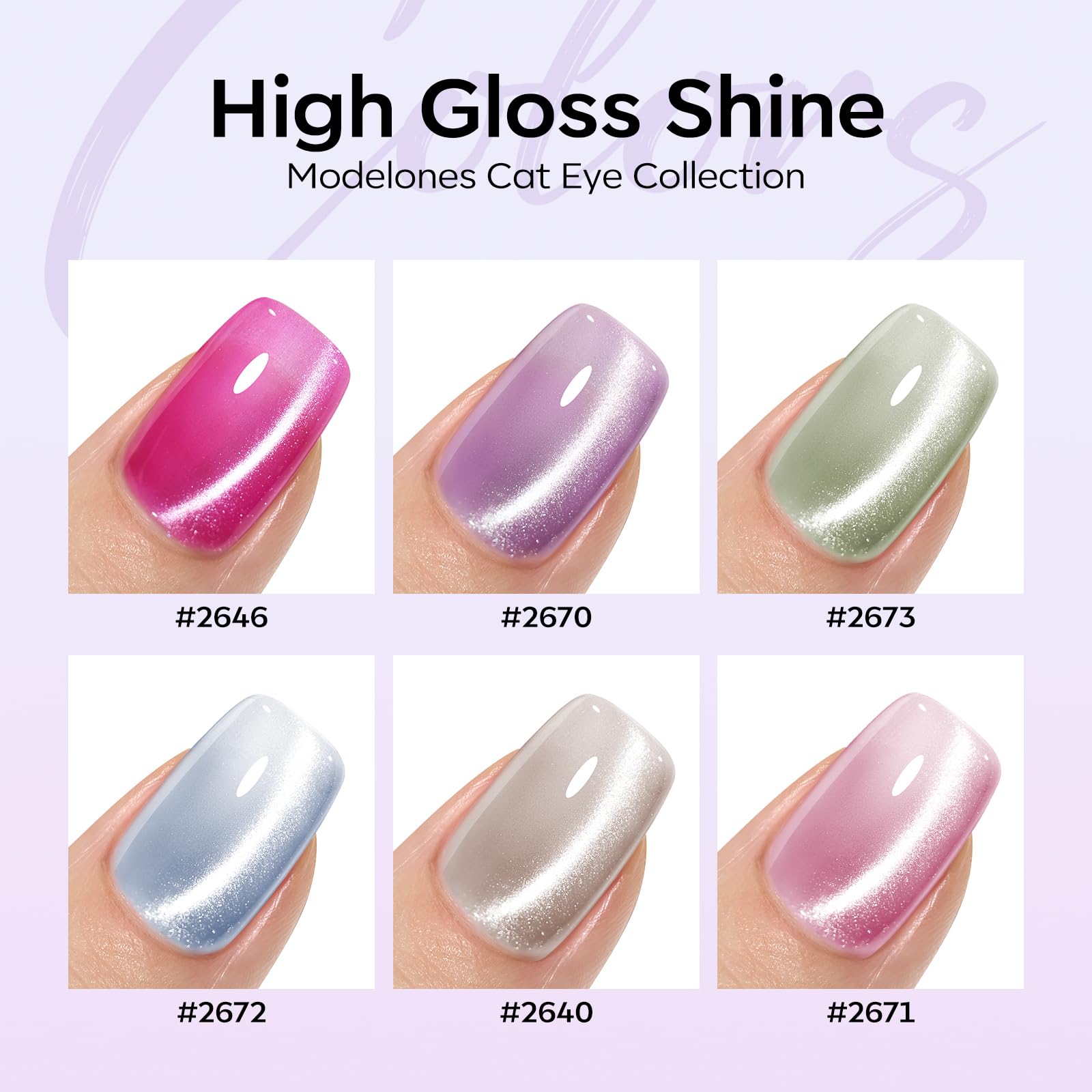 Modelones vernis gel effet oeil de chat avec magnet intégré pour créer l'effet magnétique.