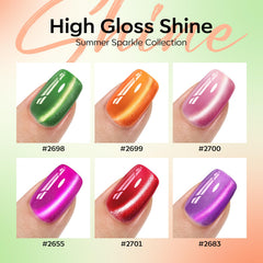 Modelones vernis gel Cat Eye hot pink pour un look vibrant