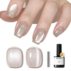 Modelones Vernis Œil-de-chat base neutre – look élégant et discret.