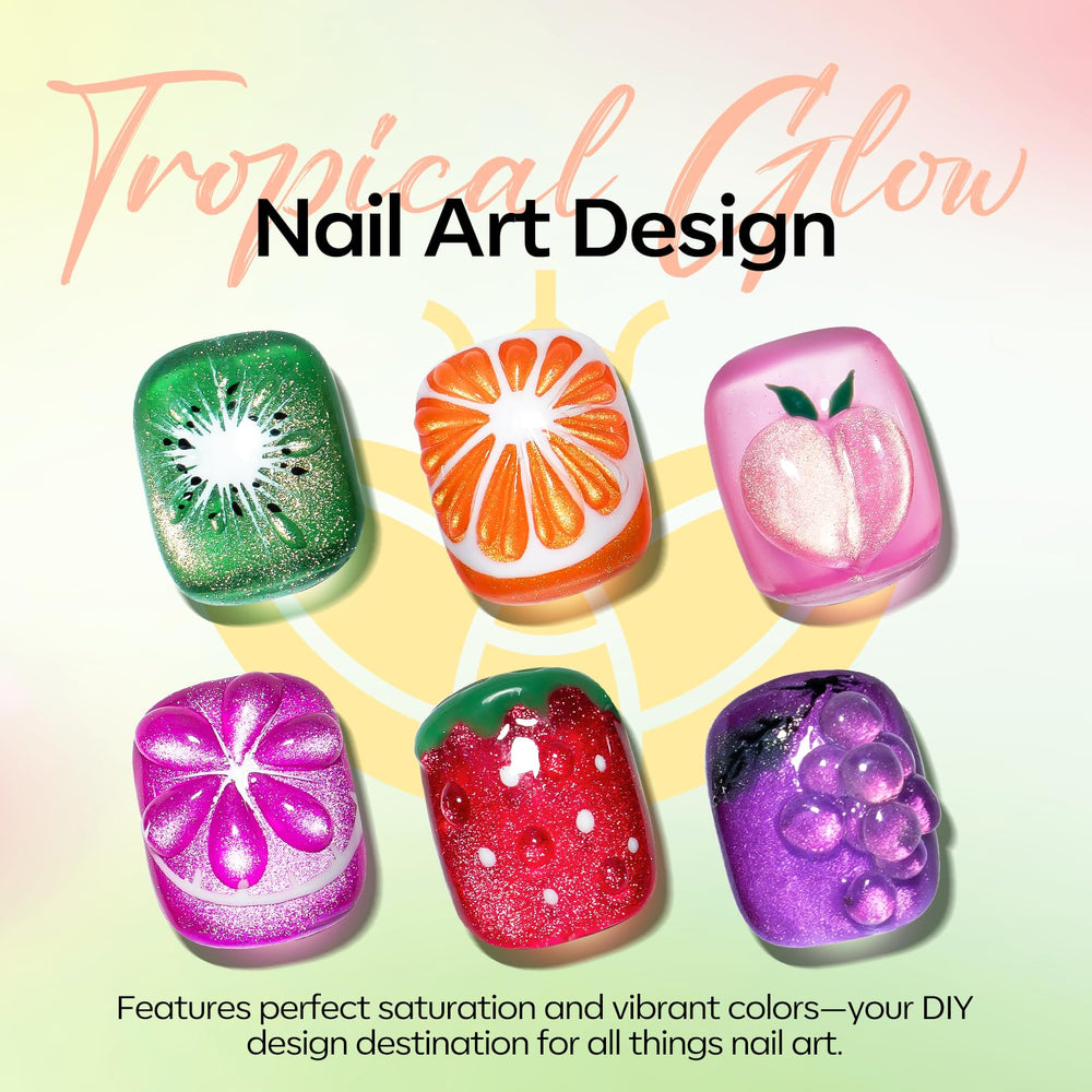 Modelones vernis gel Cat Eye vert fluo pour une touche fraîche