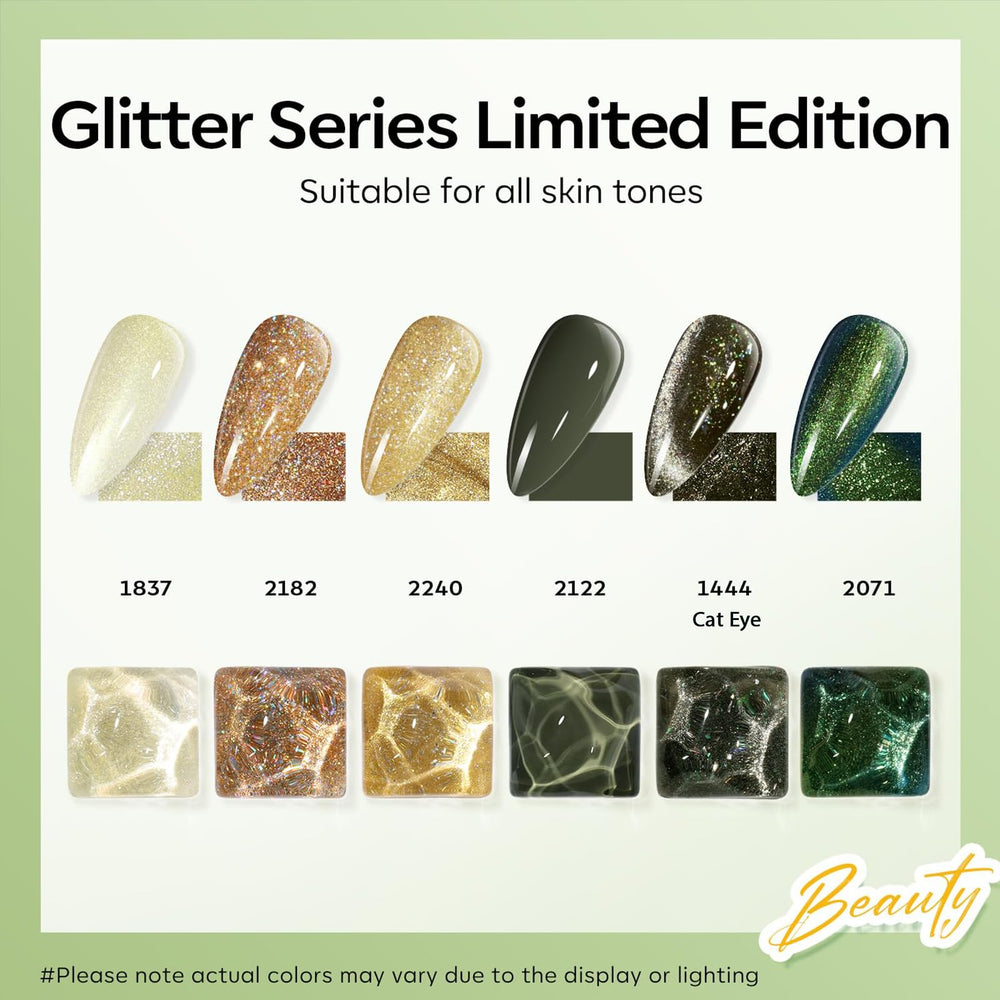 Modelones vernis gel cat-eye vert foncé, fini durable et chic