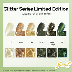 Modelones vernis gel cat-eye vert foncé, fini durable et chic