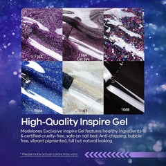Modelones gel œil de chat violet offrant des effets magnétiques personnalisables.