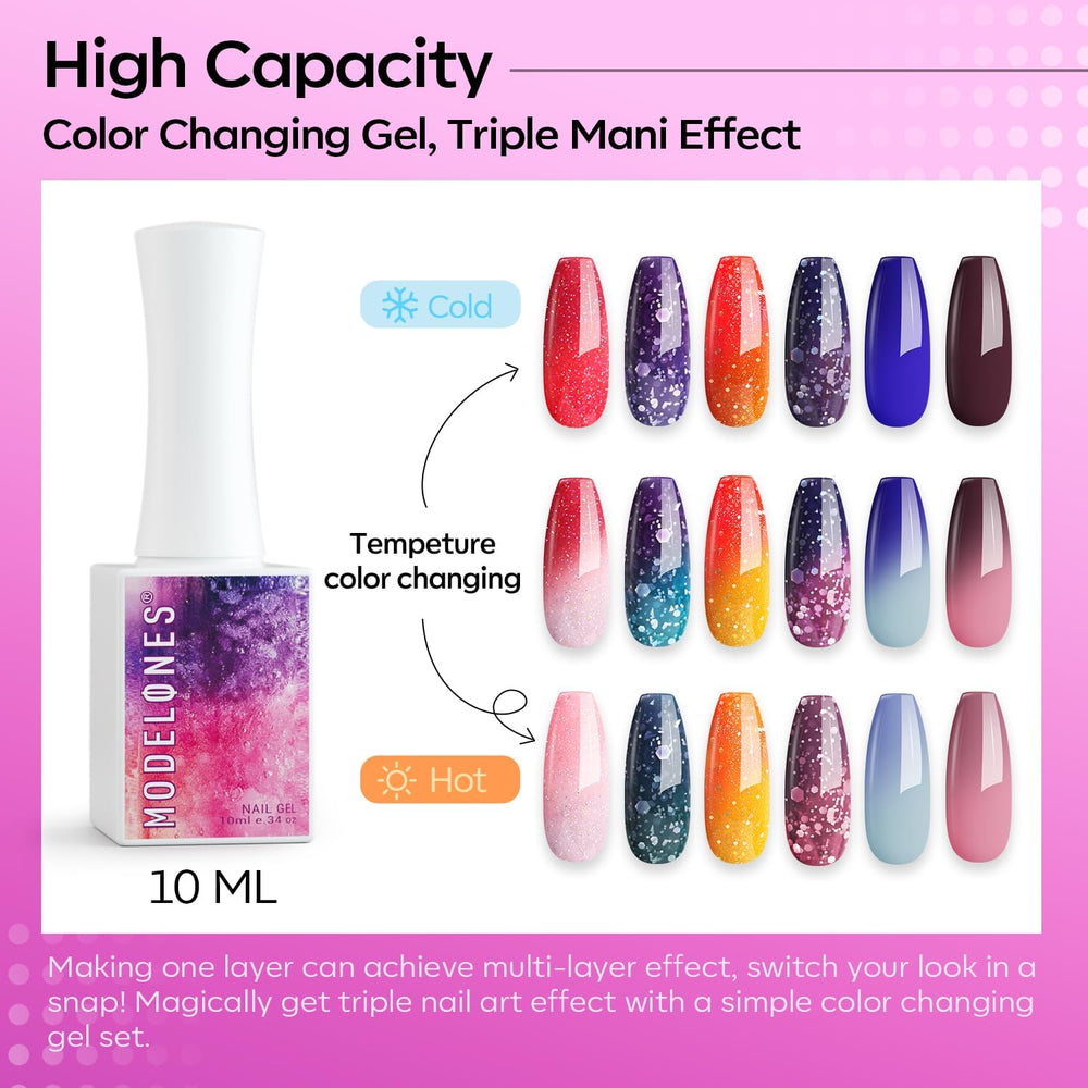 modelones vernis gel change couleur neon, accentue vos looks audacieux