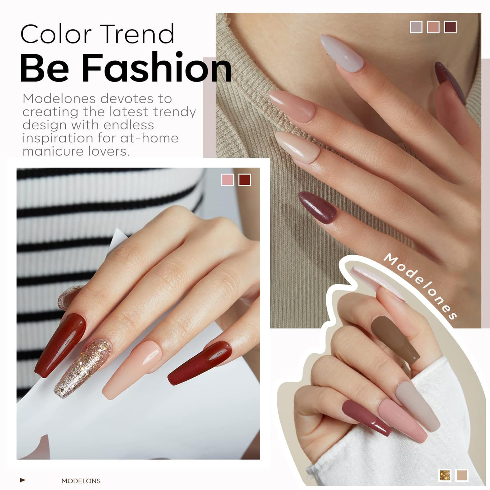 Modelones vernis gel couleur bordeaux vin riche pour looks raffinés