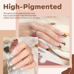 Modelones Gel Vernis couleur ivoire pour un look doux et élégant.