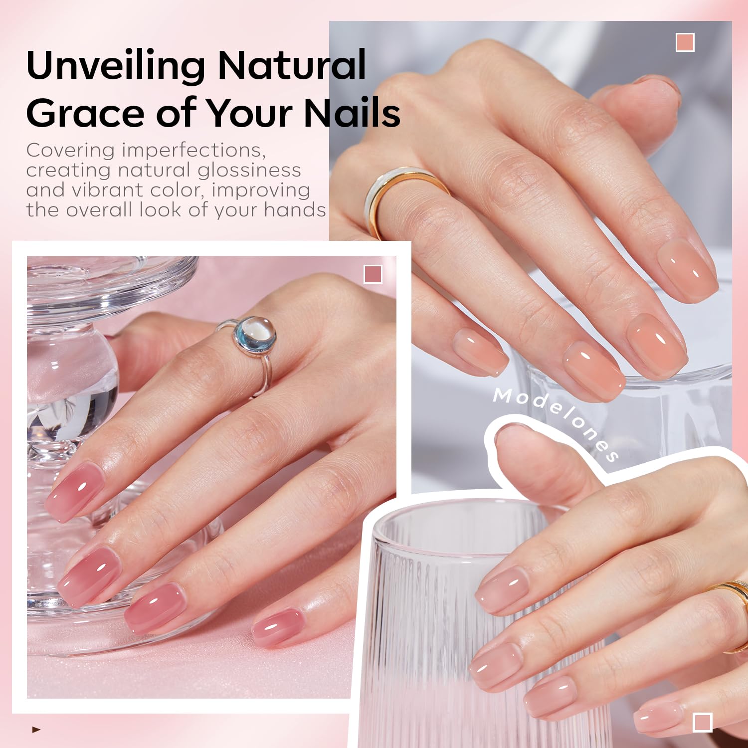 Modelones Gel Vernis brun chaud, nuance polyvalente pour l’automne