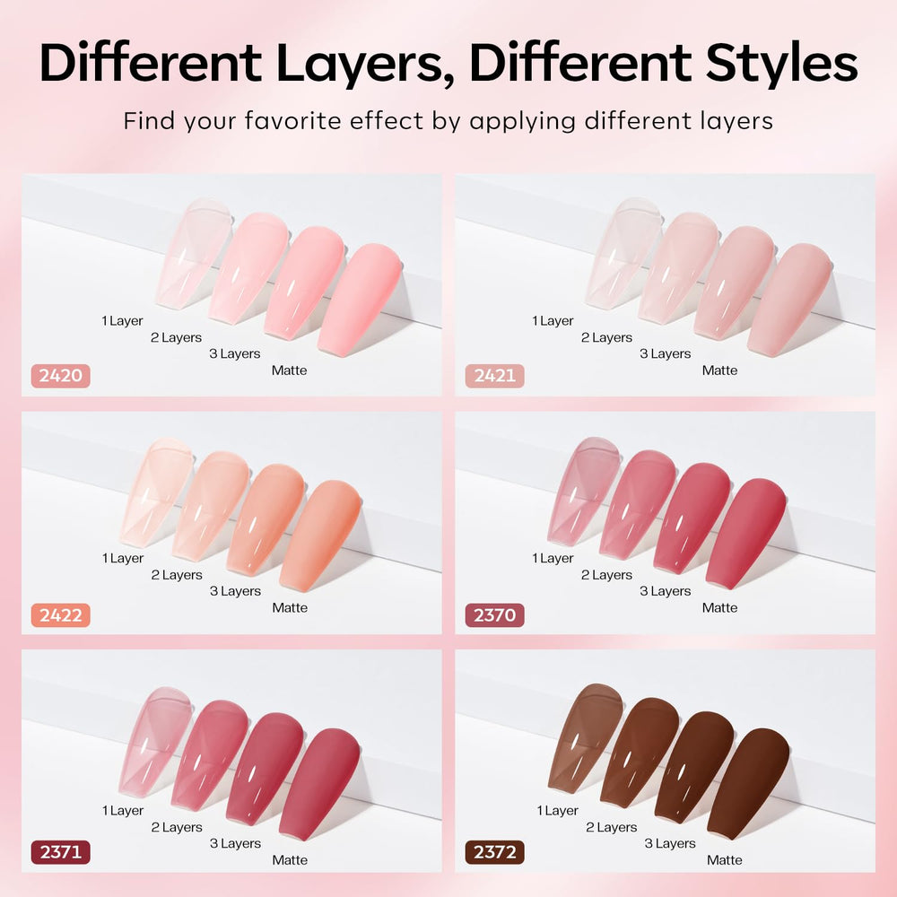 Modelones Gel Vernis rose clair, finition translucide pour un look doux et chic