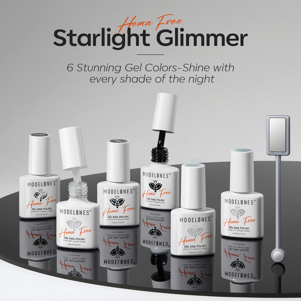 Modelones Vernis Gel Gris – nuance subtile et fini lustré durable.