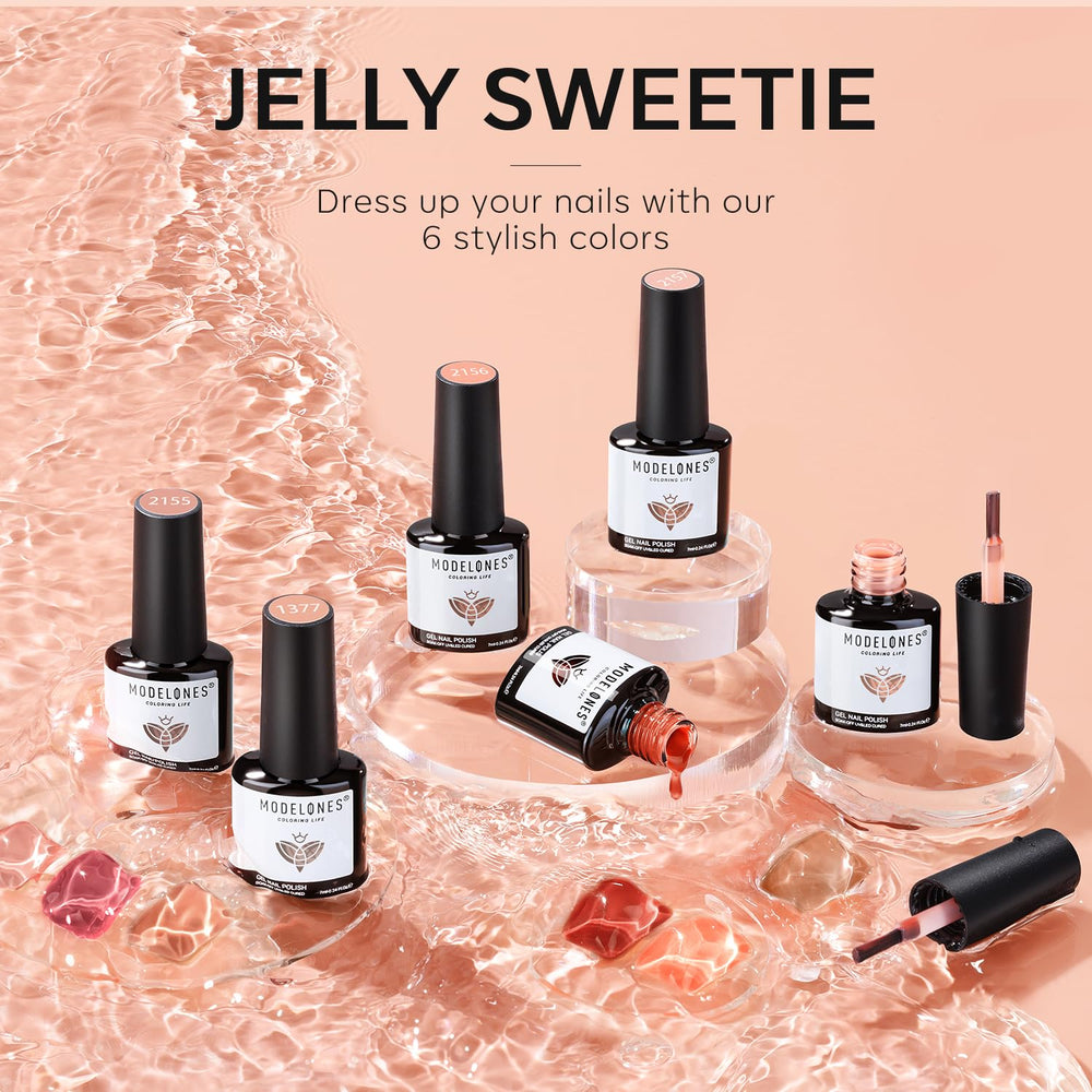 Application facile avec les teintes jelly, parfait pour un rendu soigné à domicile.