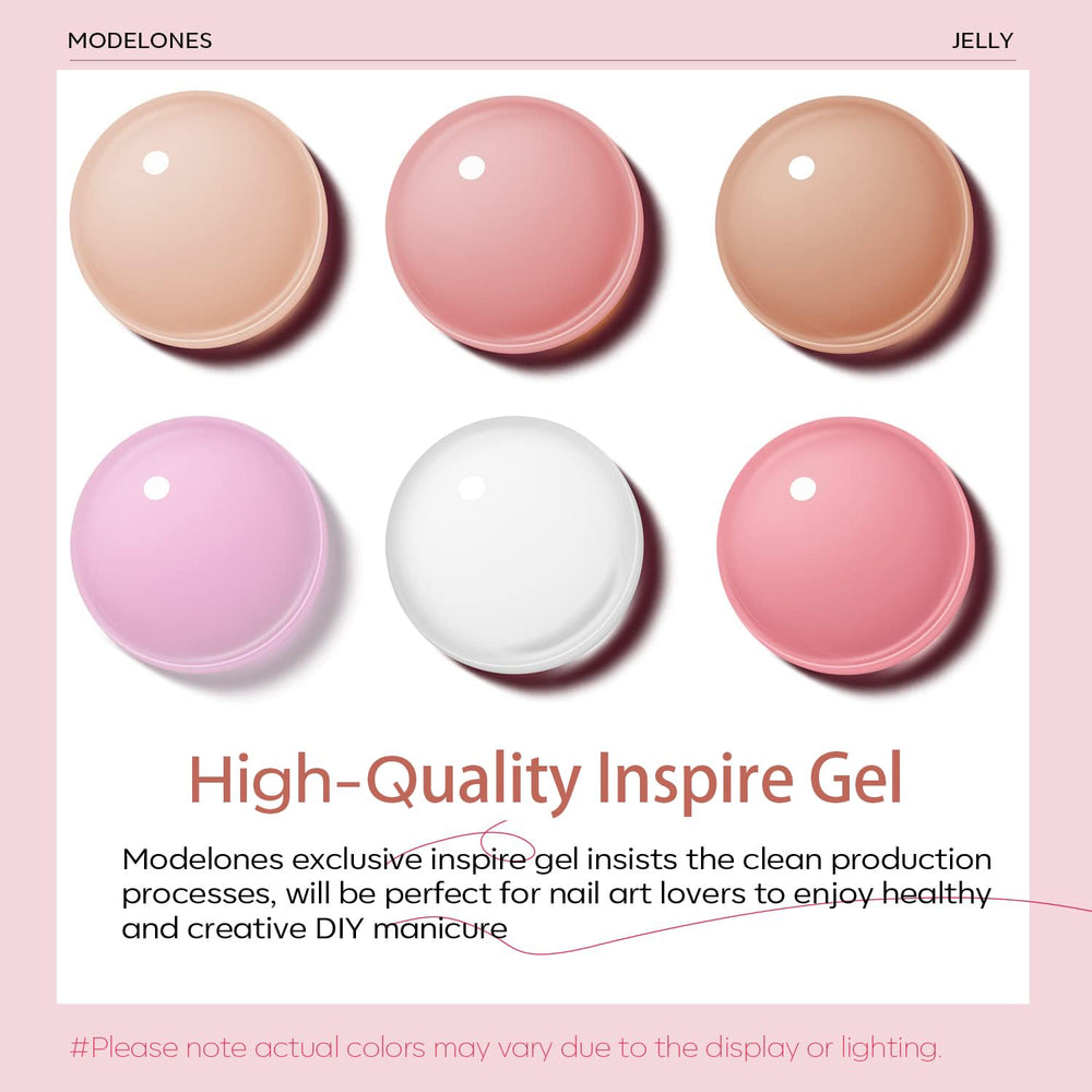 Modelones vernis gel jelly durable quatre semaines avec brillance continue.