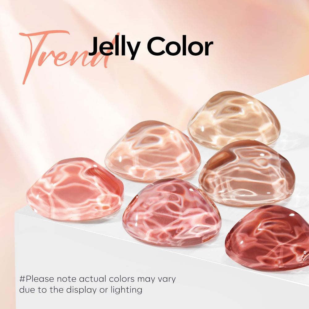 Vernis jelly nude translucide de Modelones pour un fini naturel en finesse.