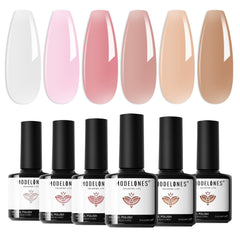 Modelones vernis gel jelly translucide en bouteille, brillance longue durée.