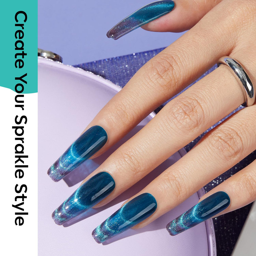 Modelones vernis gel motif holographique facile à créer.
