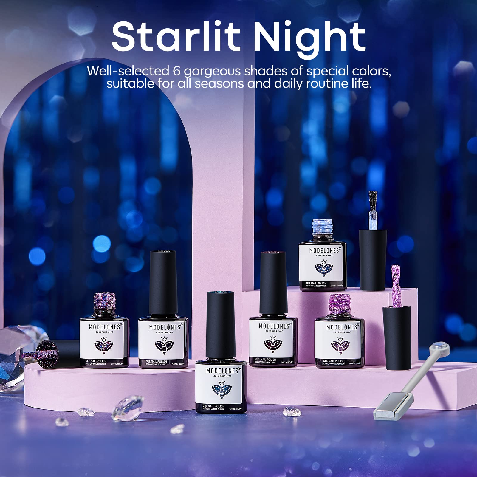 Modelones vernis gel noir classique pour une base chic et polyvalente.