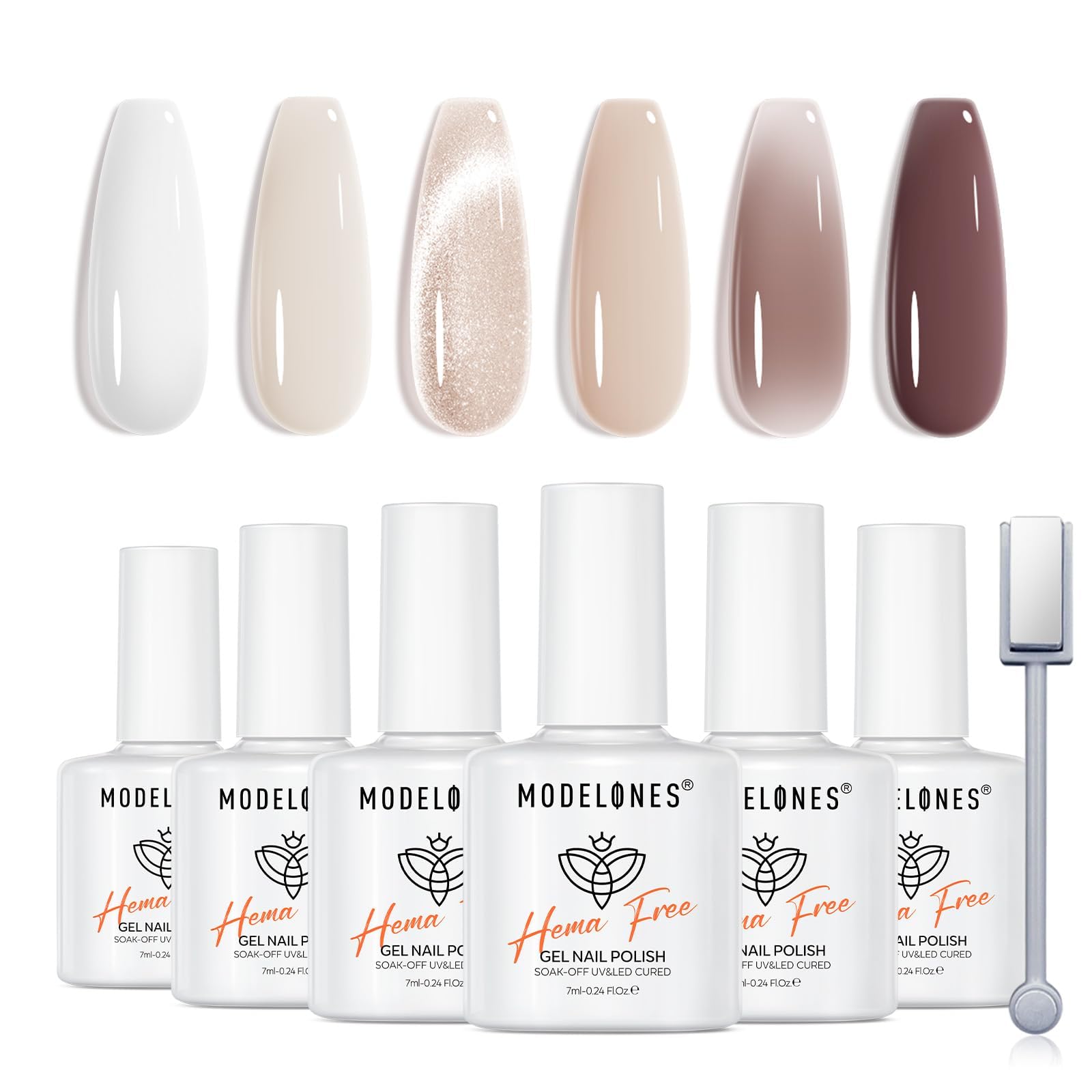 Longue tenue et brillance Modelones – vernis gel nude.