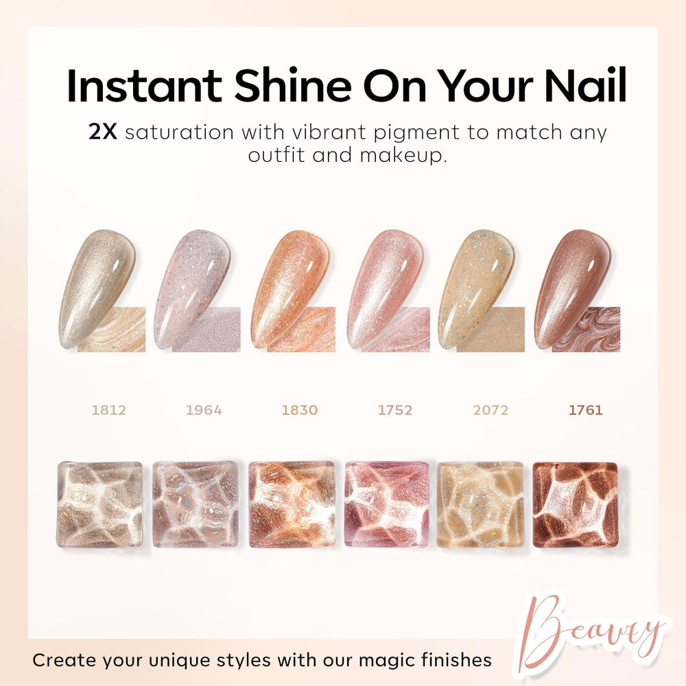 Modelones vernis gel nude glitter rose pale: brillance subtile pour occasions et sorties.
