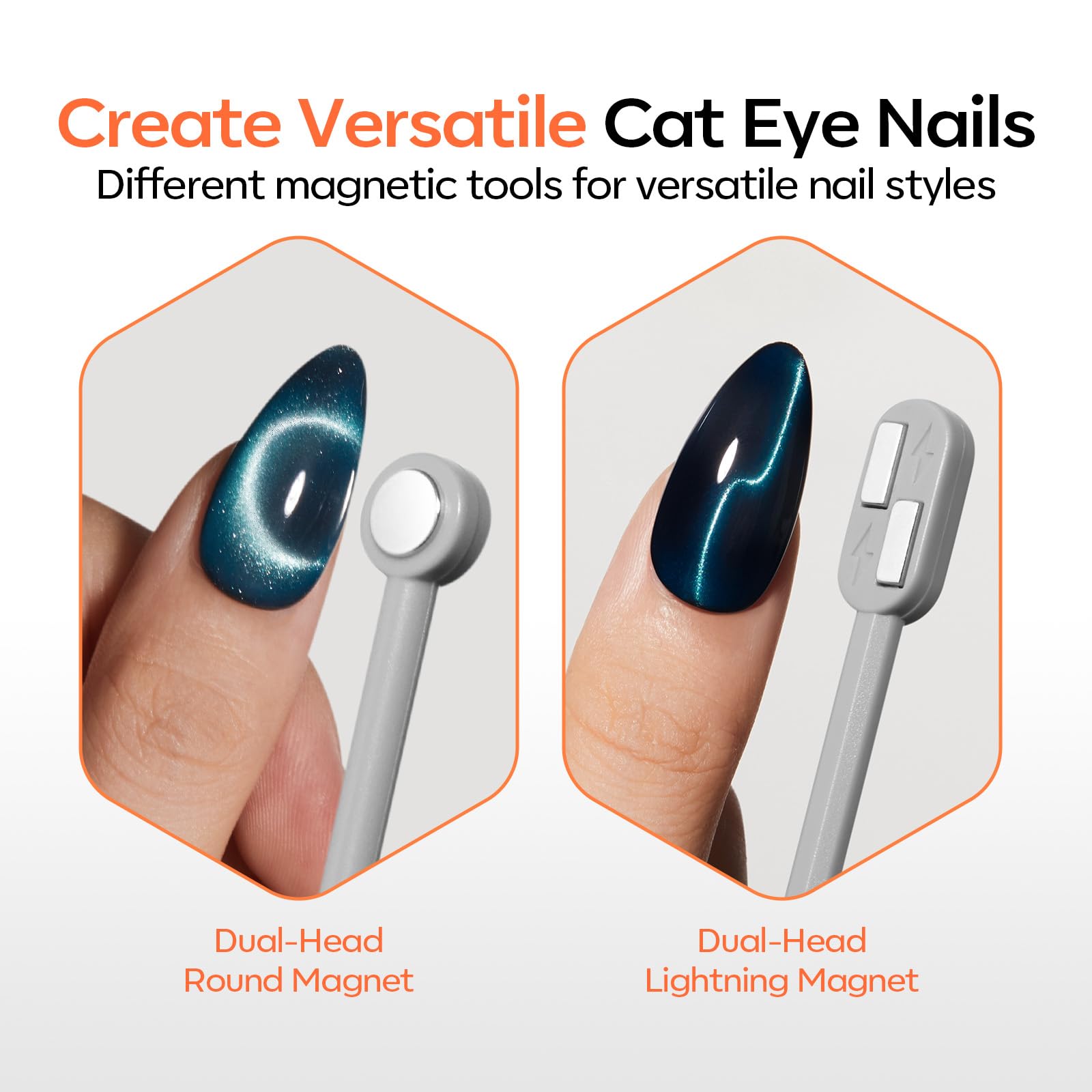 Modelones vernis-gel œil-de-chat en action montrant l'effet