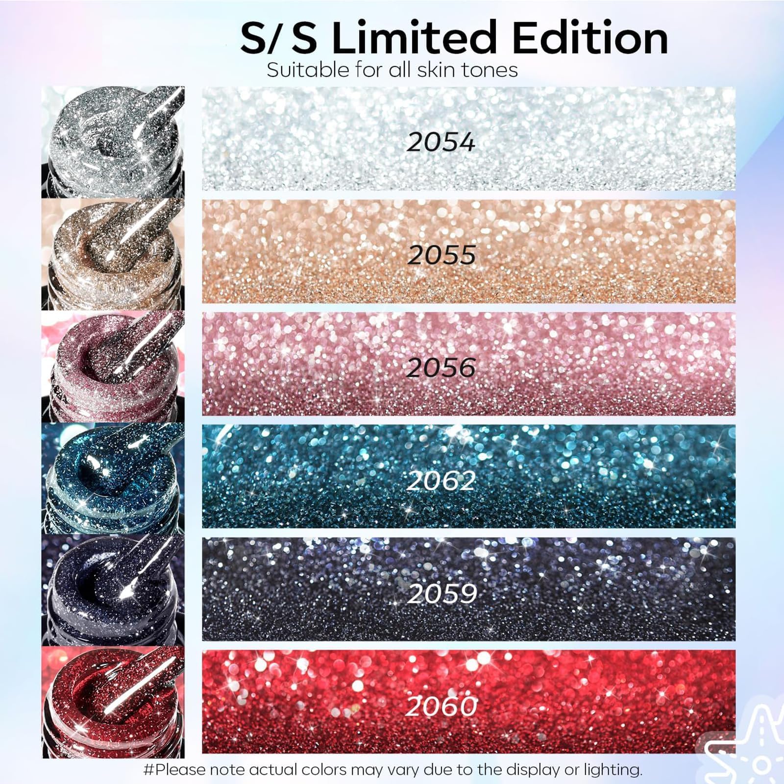 Modelones vernis gel pailleté brillant pour longue tenue et brillance.