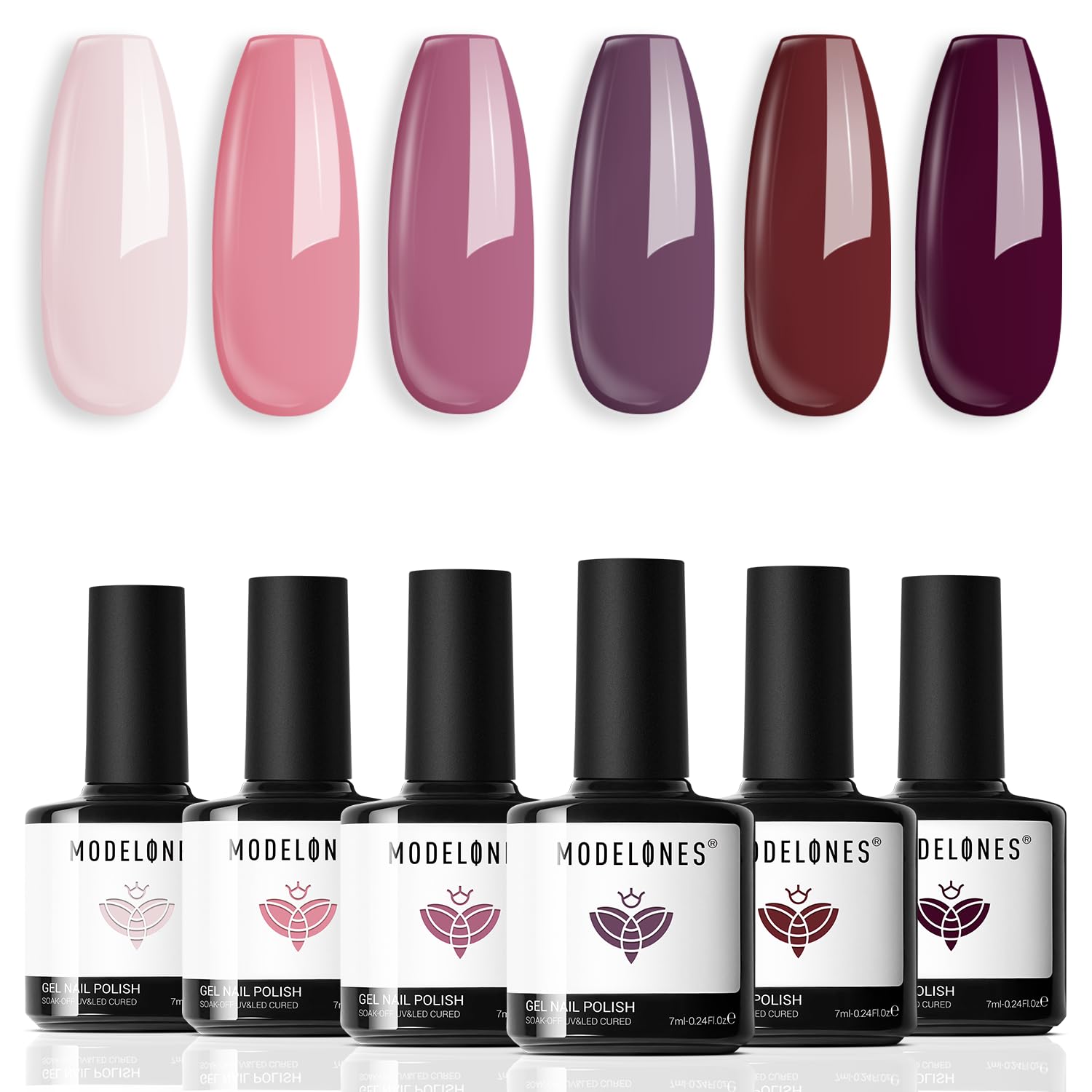modelones vernis gel palette-couleurs échantillons variés pour manucure
