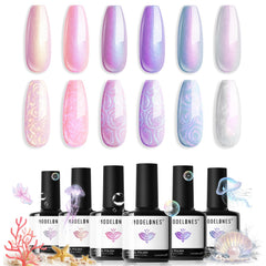 Modelones Vernis Gel perle rose pâle, fini nacré durable pour des ongles élégants.
