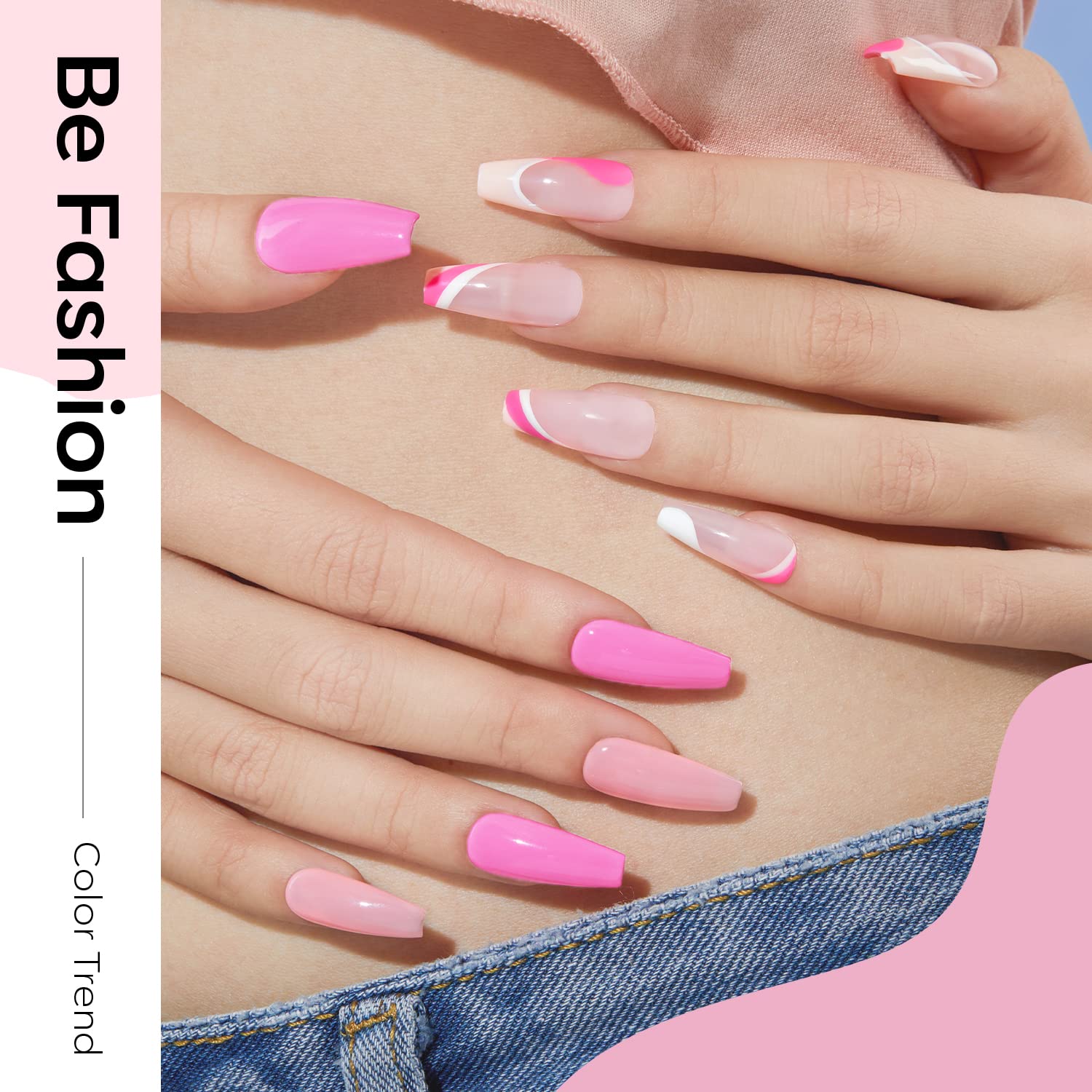Modelones vernis gel rose doux idéal pour retouches rapides à domicile
