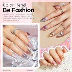 Vernis gel rose neutre Modelones en flacon de 7 ml.