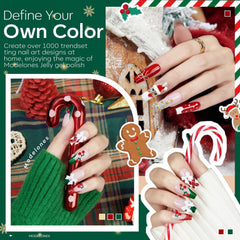 Modelones vernis gel rouge pailleté apporte brillance lumineuse.