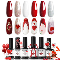 Modelones vernis gel rouge sombre pour une couleur profonde et durable.
