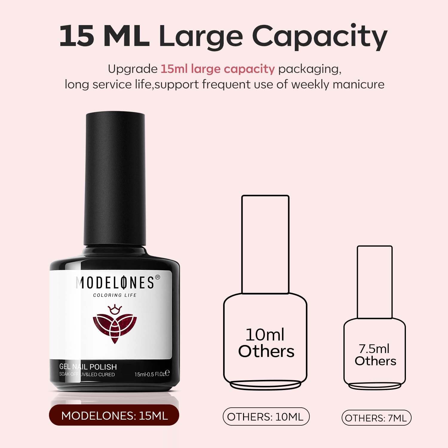 Modelones vernis gel sans bulles et sans décollement, tenue durable.