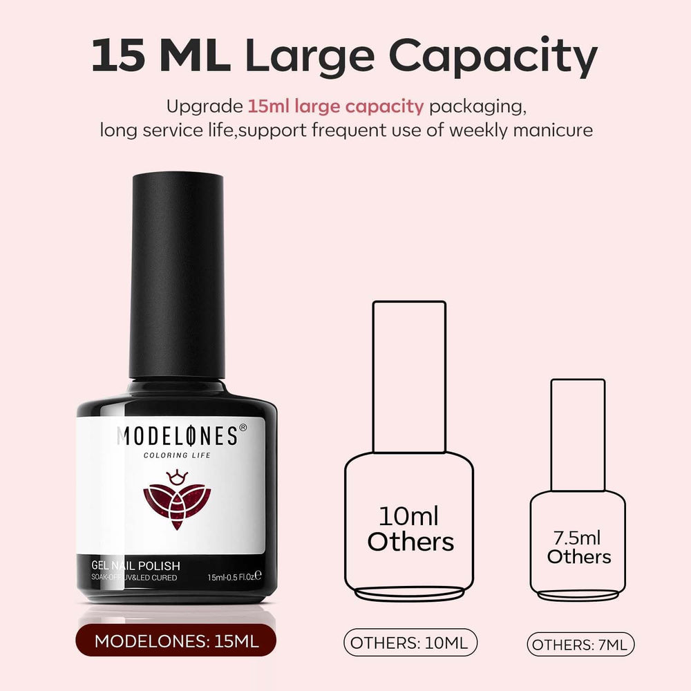Modelones vernis gel sans bulles et sans décollement, tenue durable.