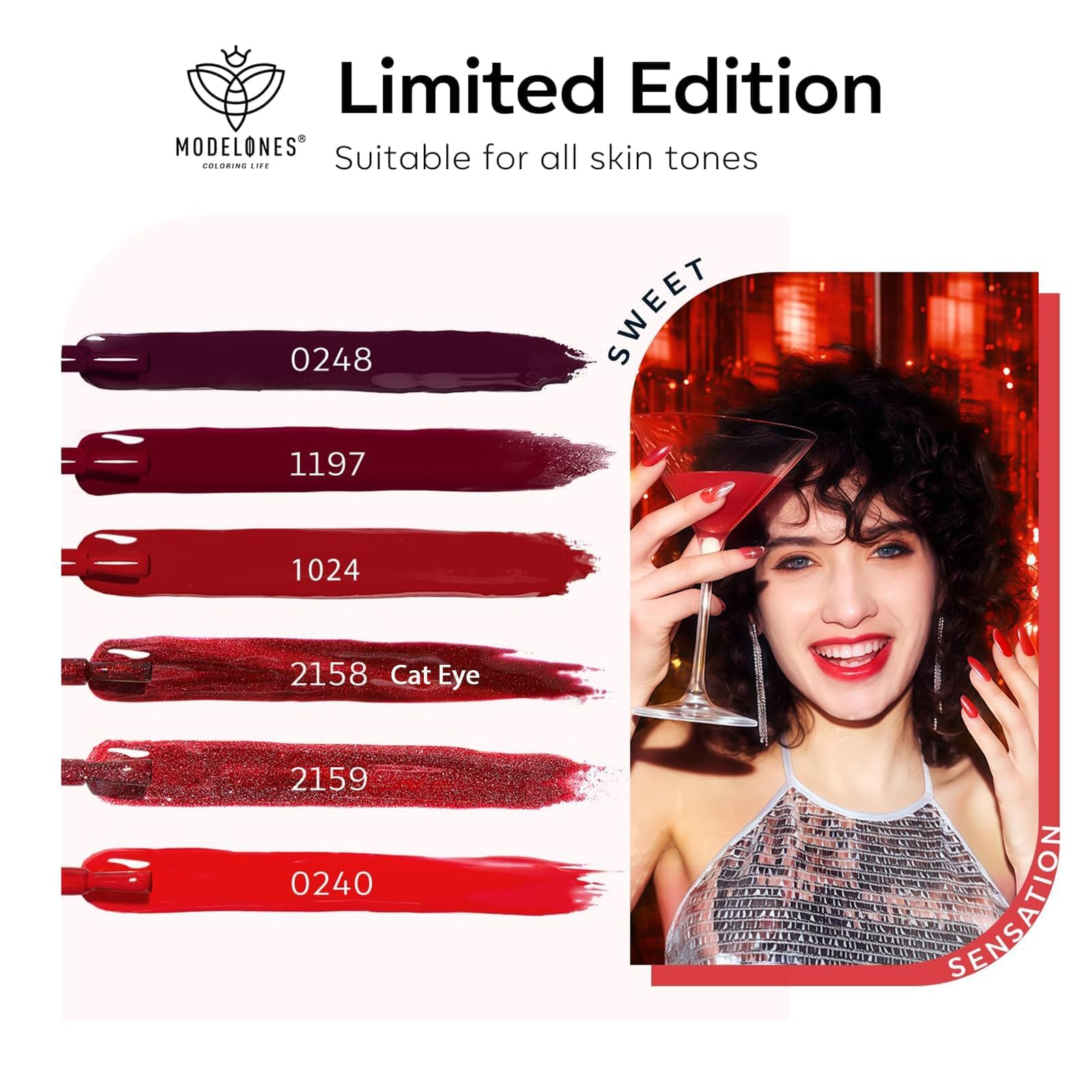 Modelones vernis gel sans parabènes, faible odeur et formule naturelle.