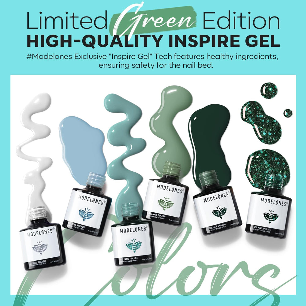 Modelones vert sauge: teinte apaisante pour nail art discret